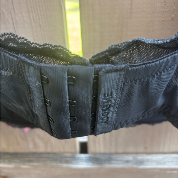 🎉NWT SEXY Adore Me Black Lace Bra with Pink Bows - Picture 10 of 12